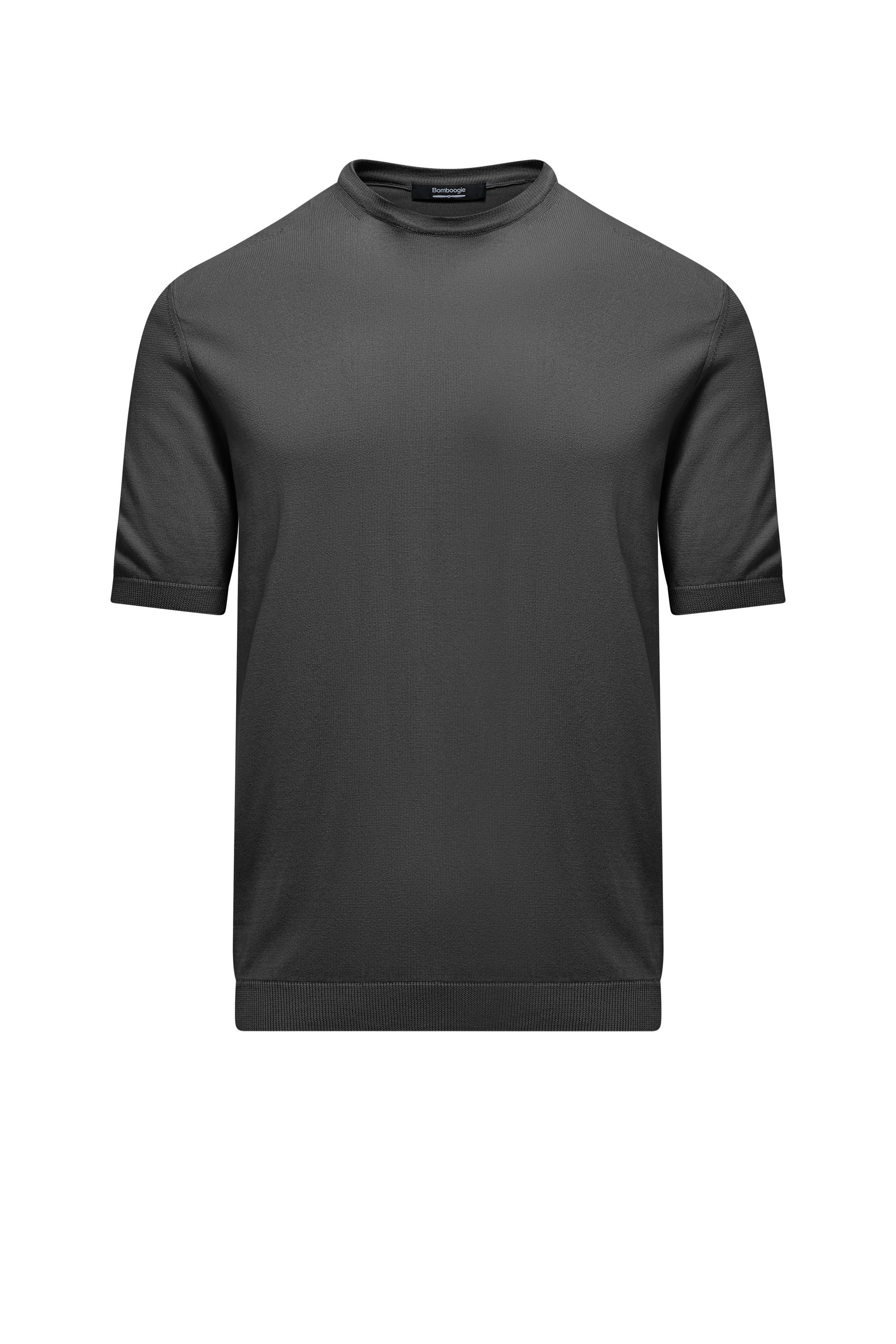 Pullover Girocollo a Manica Corta in Maglia Rasata Faded - Image 5