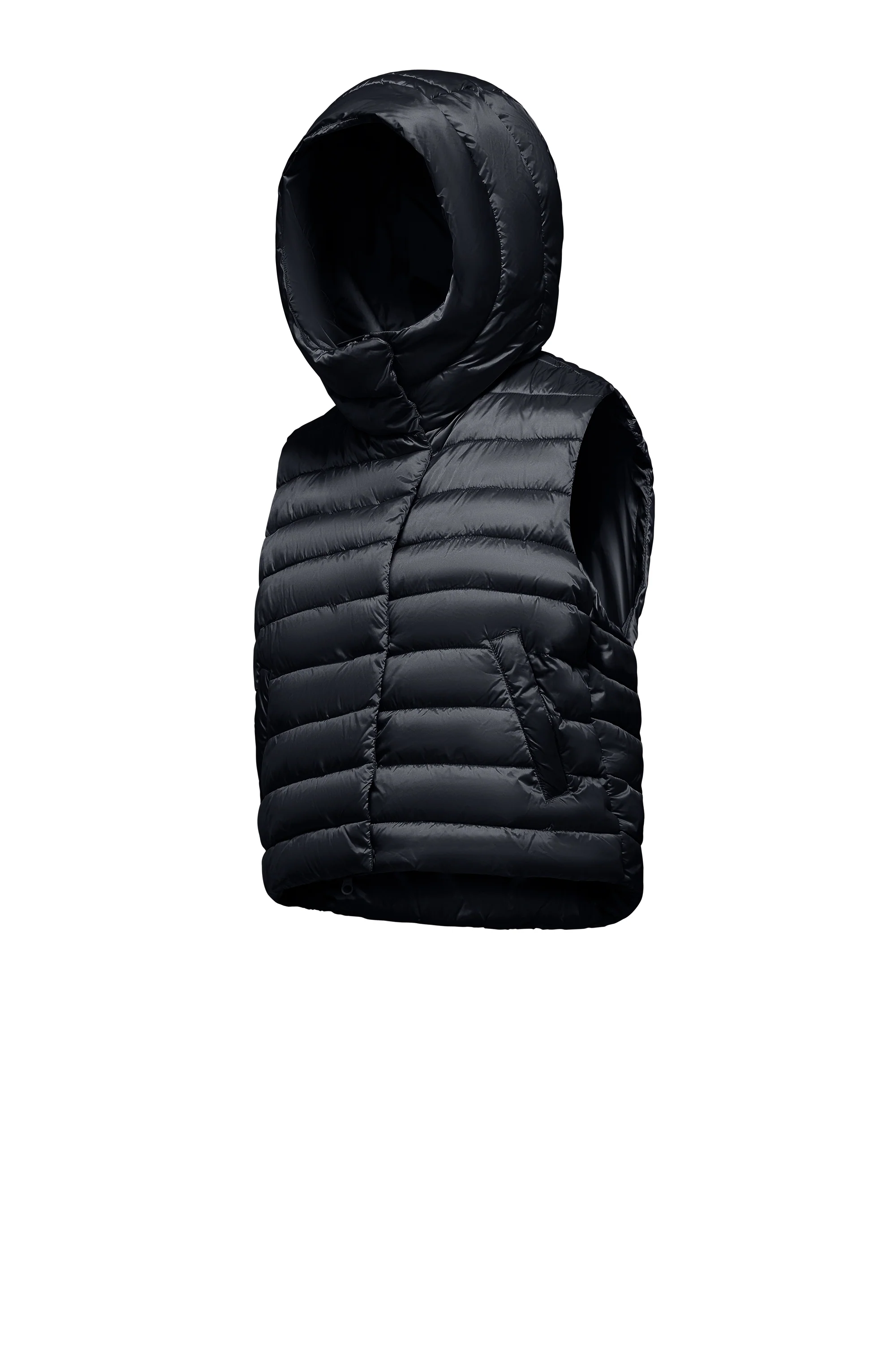 Smanicato Imbottito in Nylon Brillante con Cappuccio - Image 14