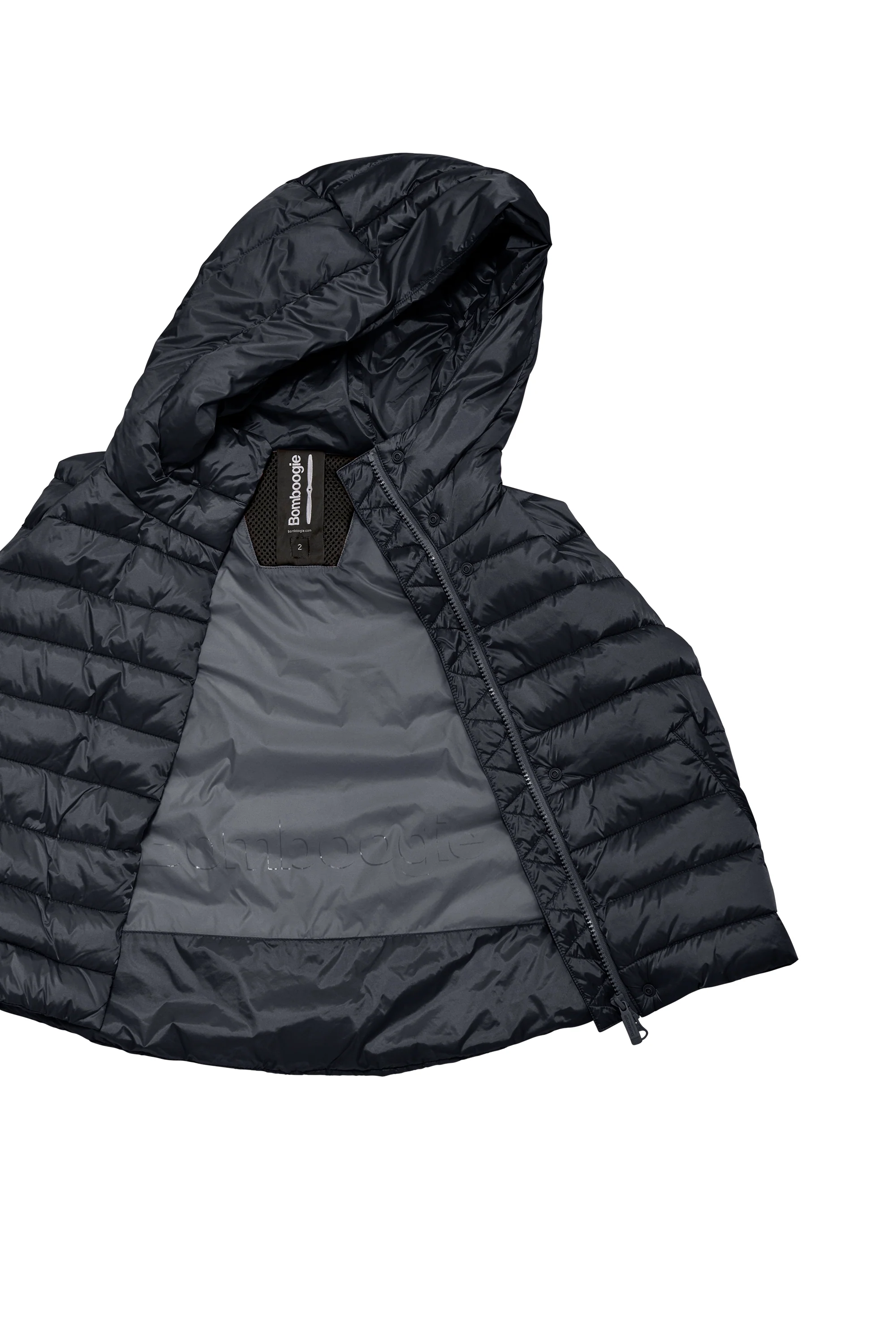 Smanicato Imbottito in Nylon Brillante con Cappuccio - Image 16
