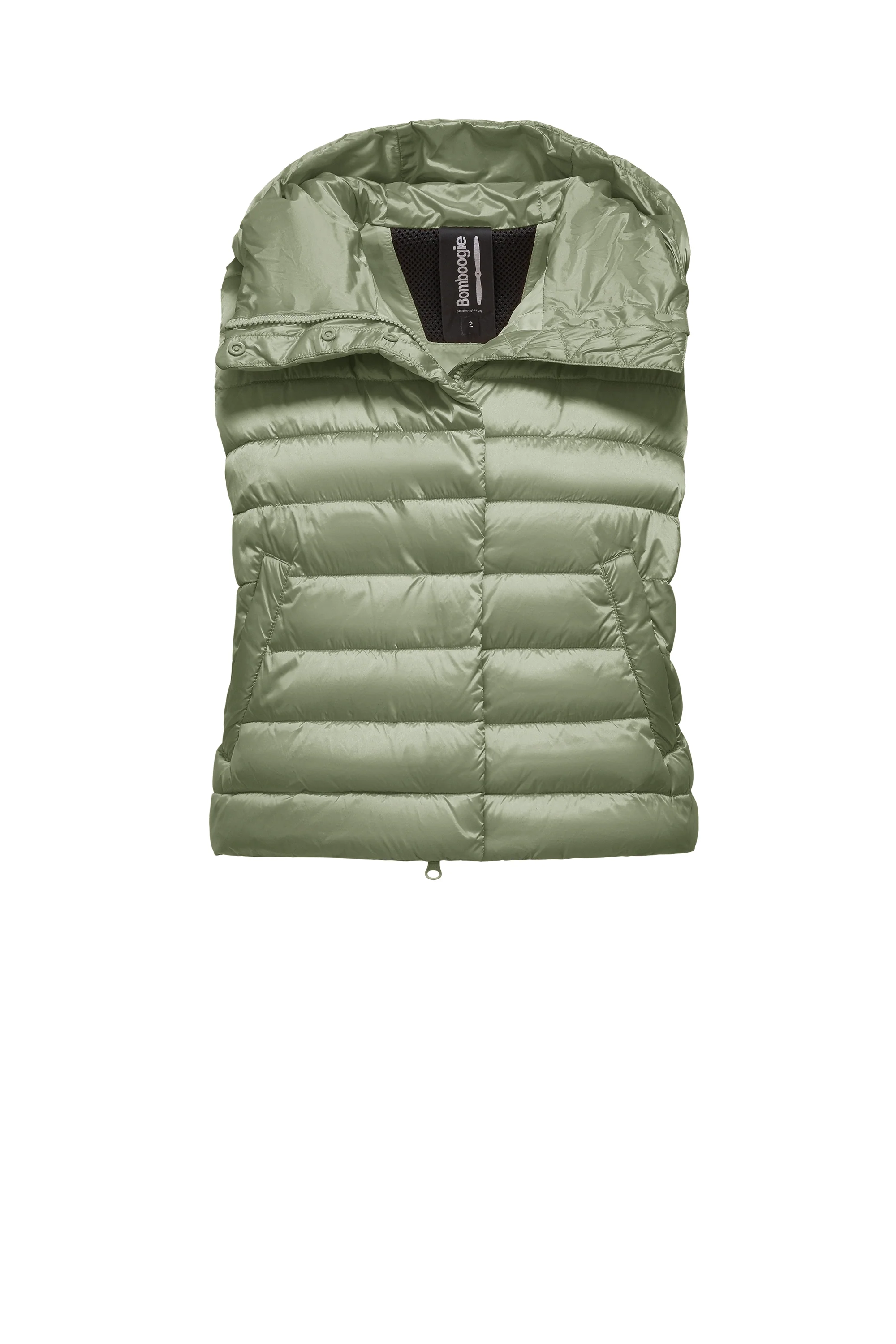 Smanicato Imbottito in Nylon Brillante con Cappuccio - Image 25