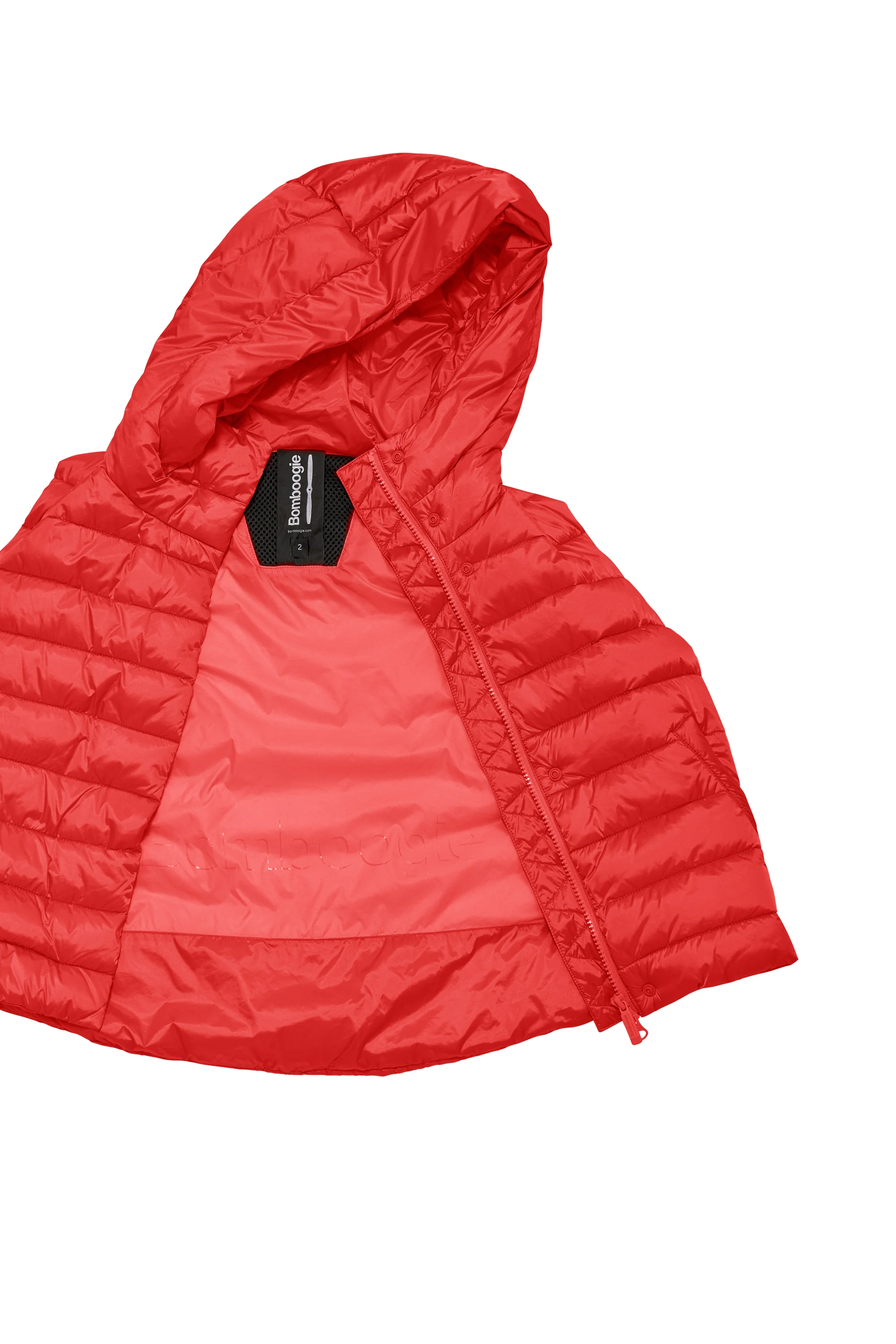 Smanicato Imbottito in Nylon Brillante con Cappuccio - Image 34