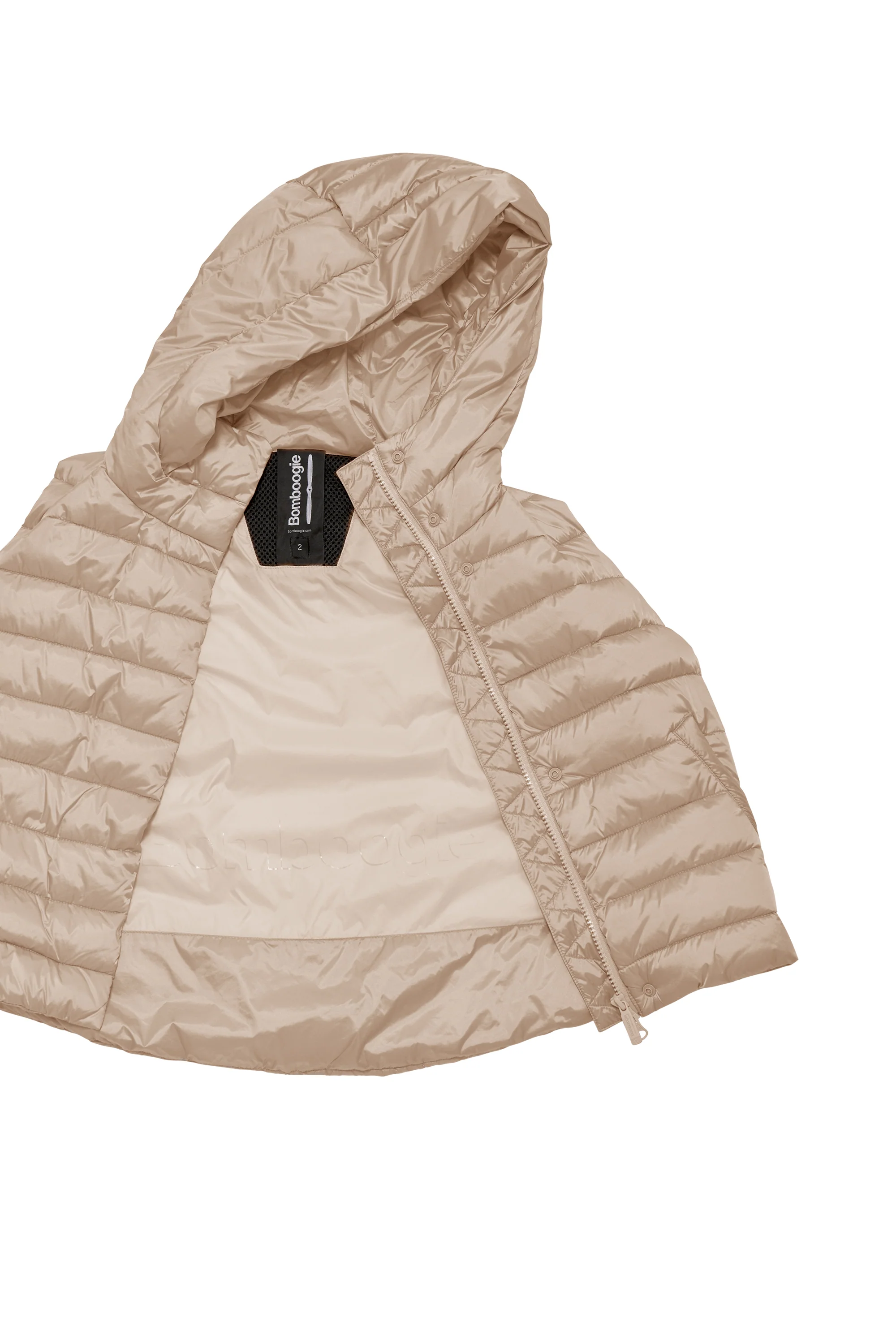 Smanicato Imbottito in Nylon Brillante con Cappuccio - Image 40