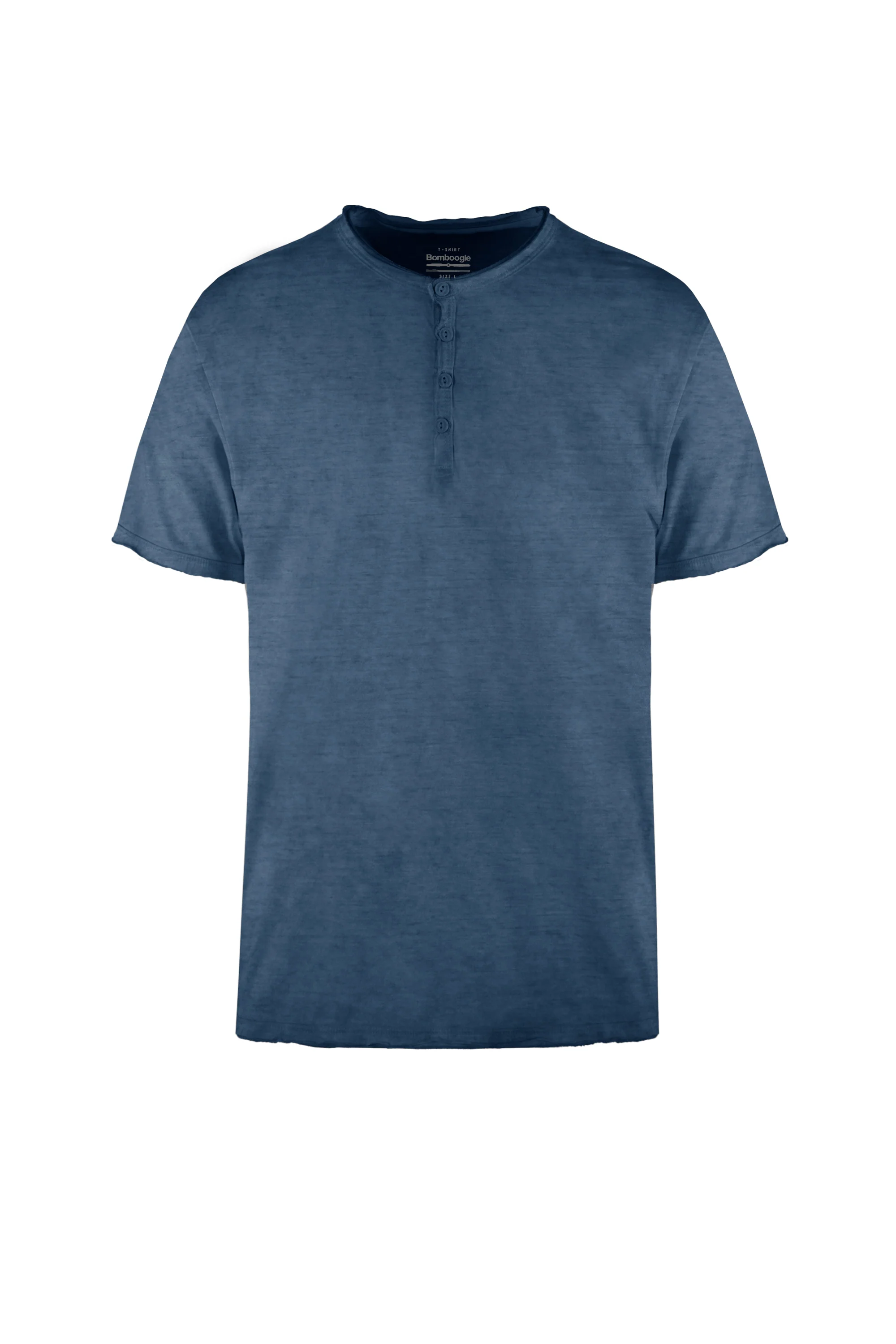 T-Shirt a Manica Corta con Bottoni