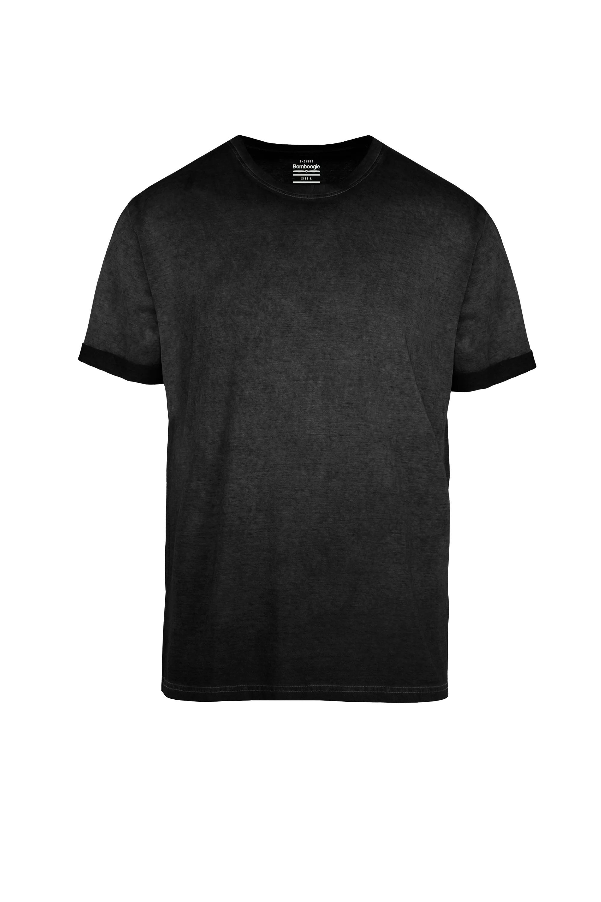 T-shirt a Manica Corta in Cotone Tinto a Freddo - Image 2