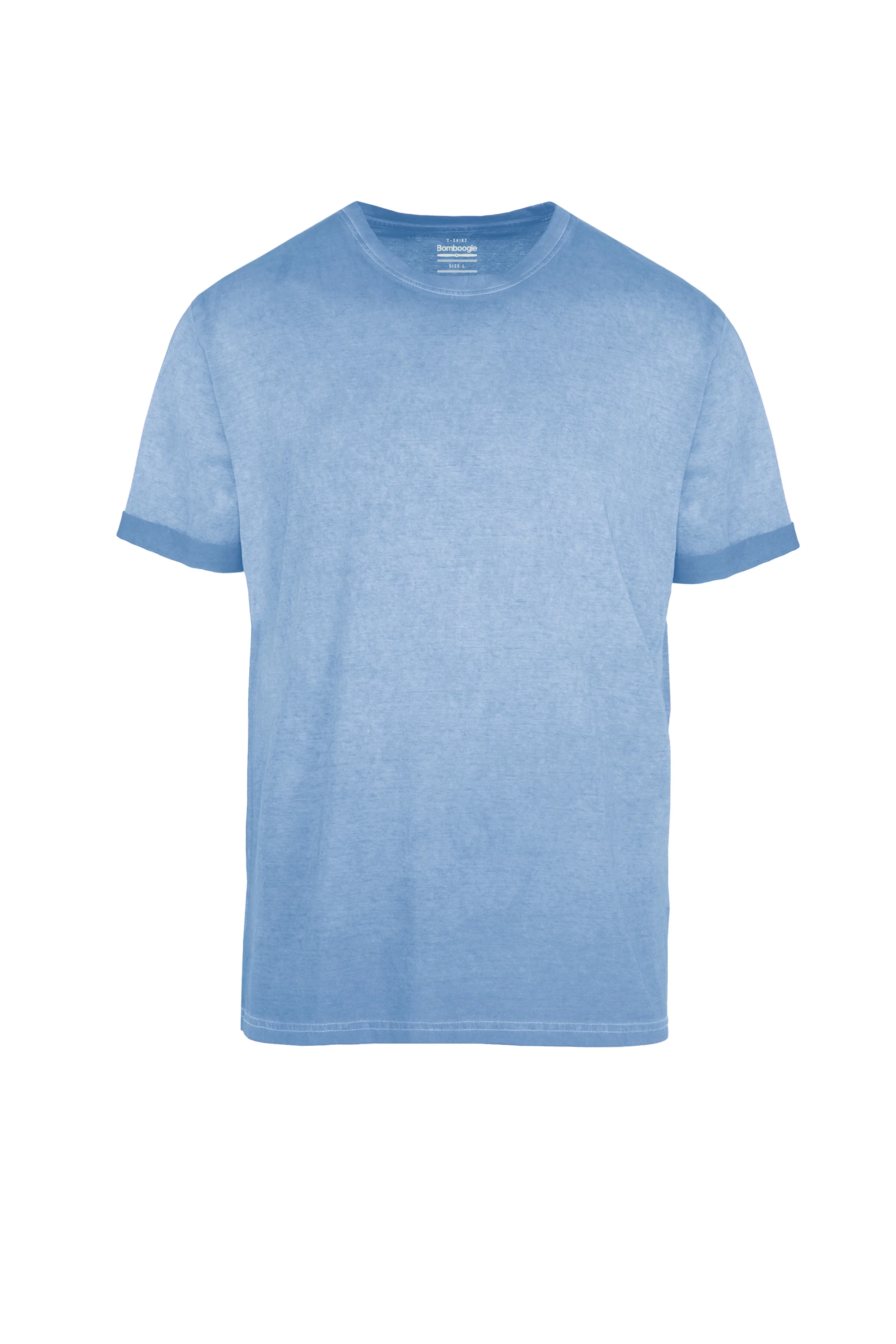 T-shirt a Manica Corta in Cotone Tinto a Freddo - Image 4
