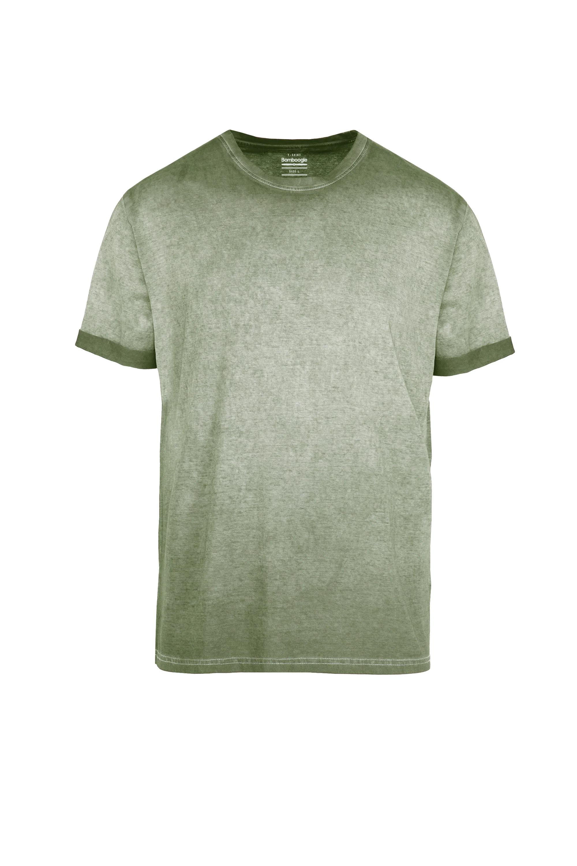 T-shirt a Manica Corta in Cotone Tinto a Freddo - Image 6