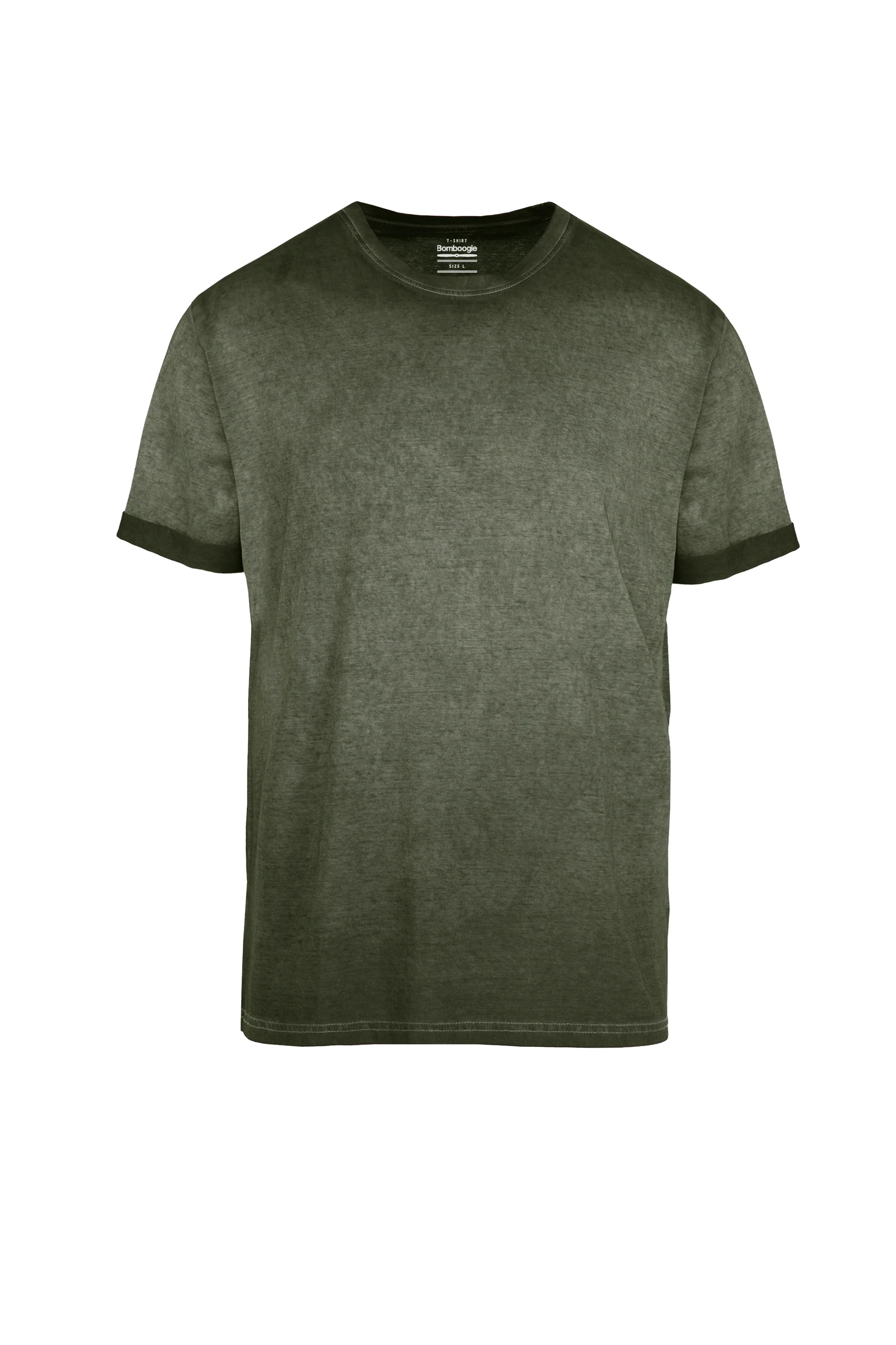 T-shirt a Manica Corta in Cotone Tinto a Freddo - Image 7