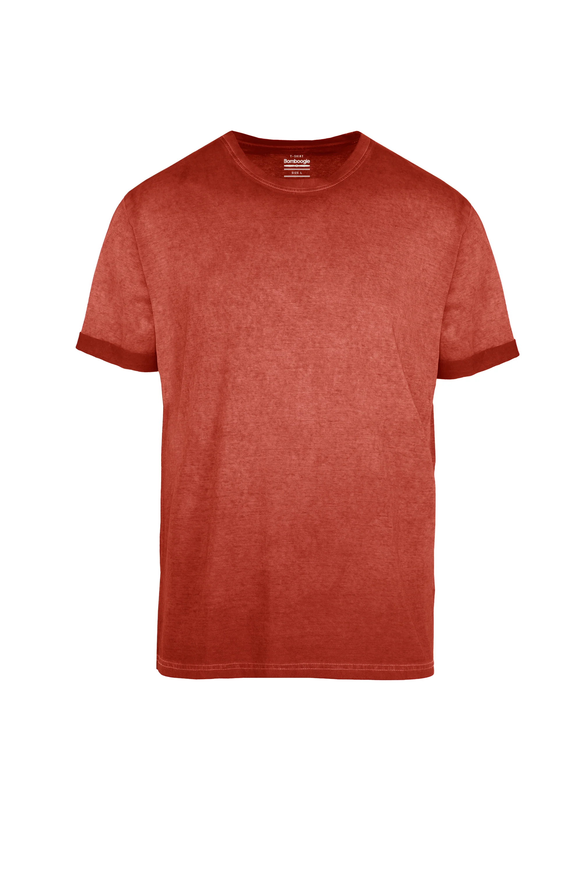 T-shirt a Manica Corta in Cotone Tinto a Freddo - Image 8