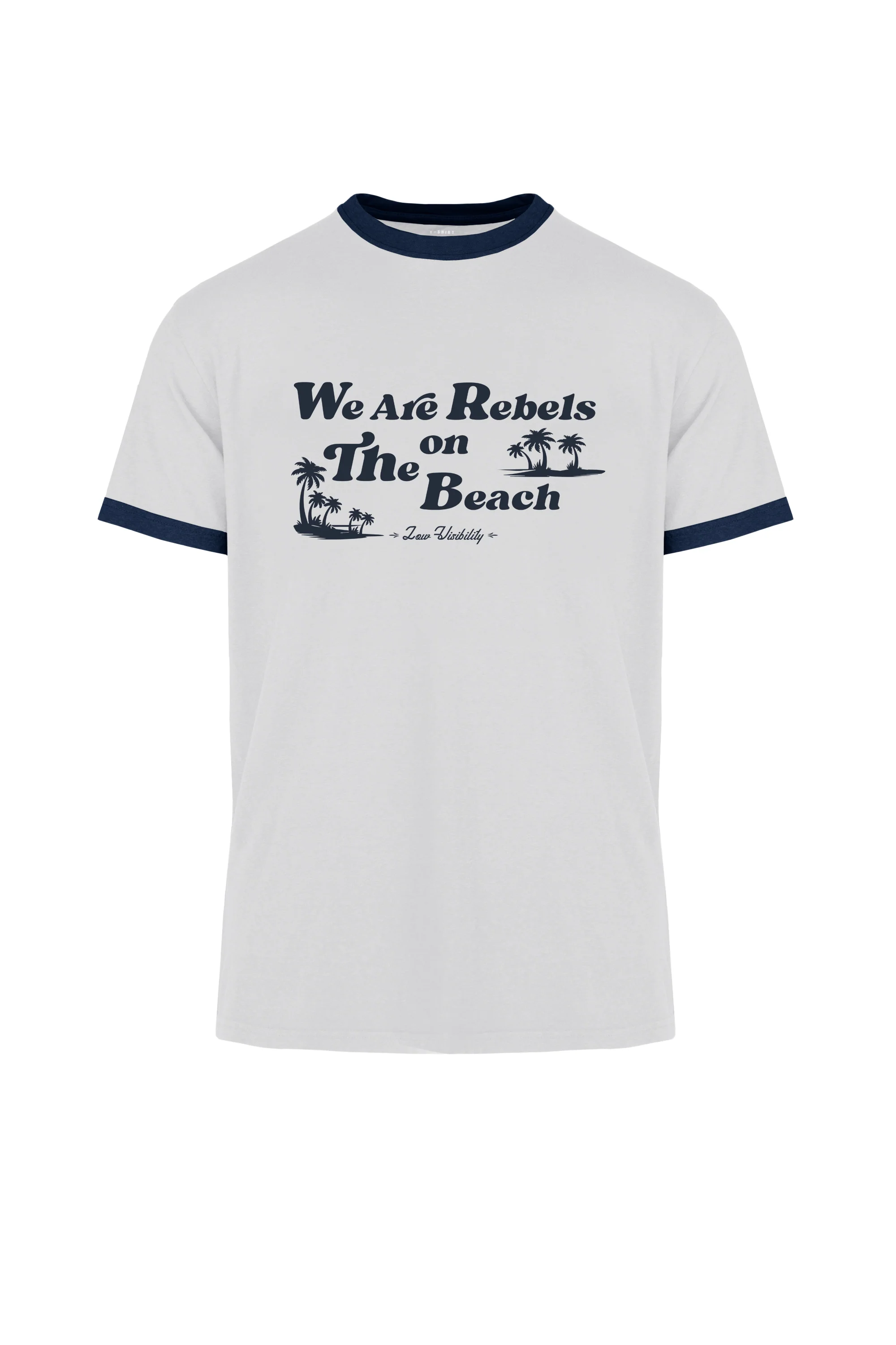 T-shirt con costina sul fondo manica in colore a contrasto