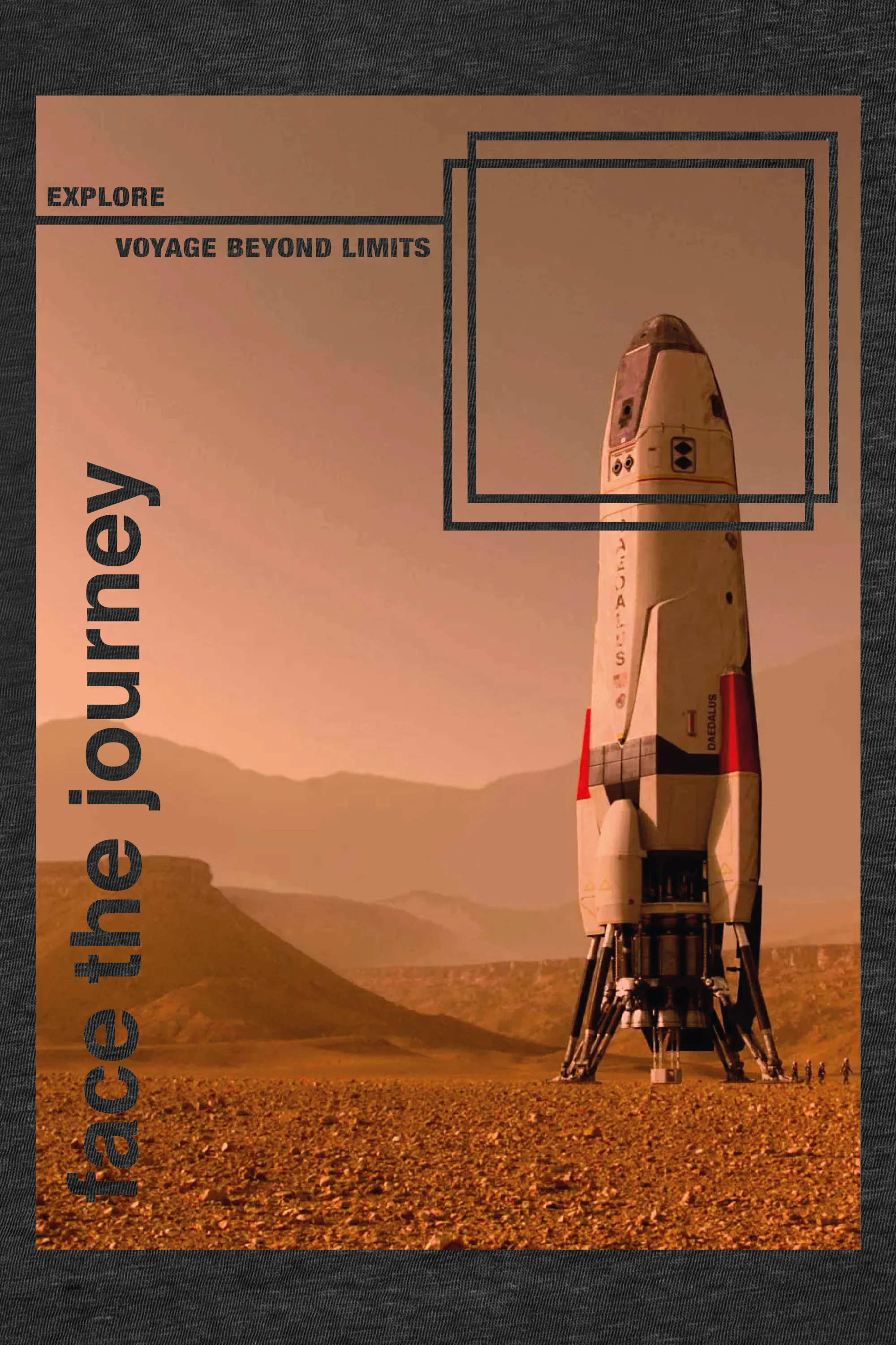 T-shirt con stampa Face the Journey Rocket - Image 14