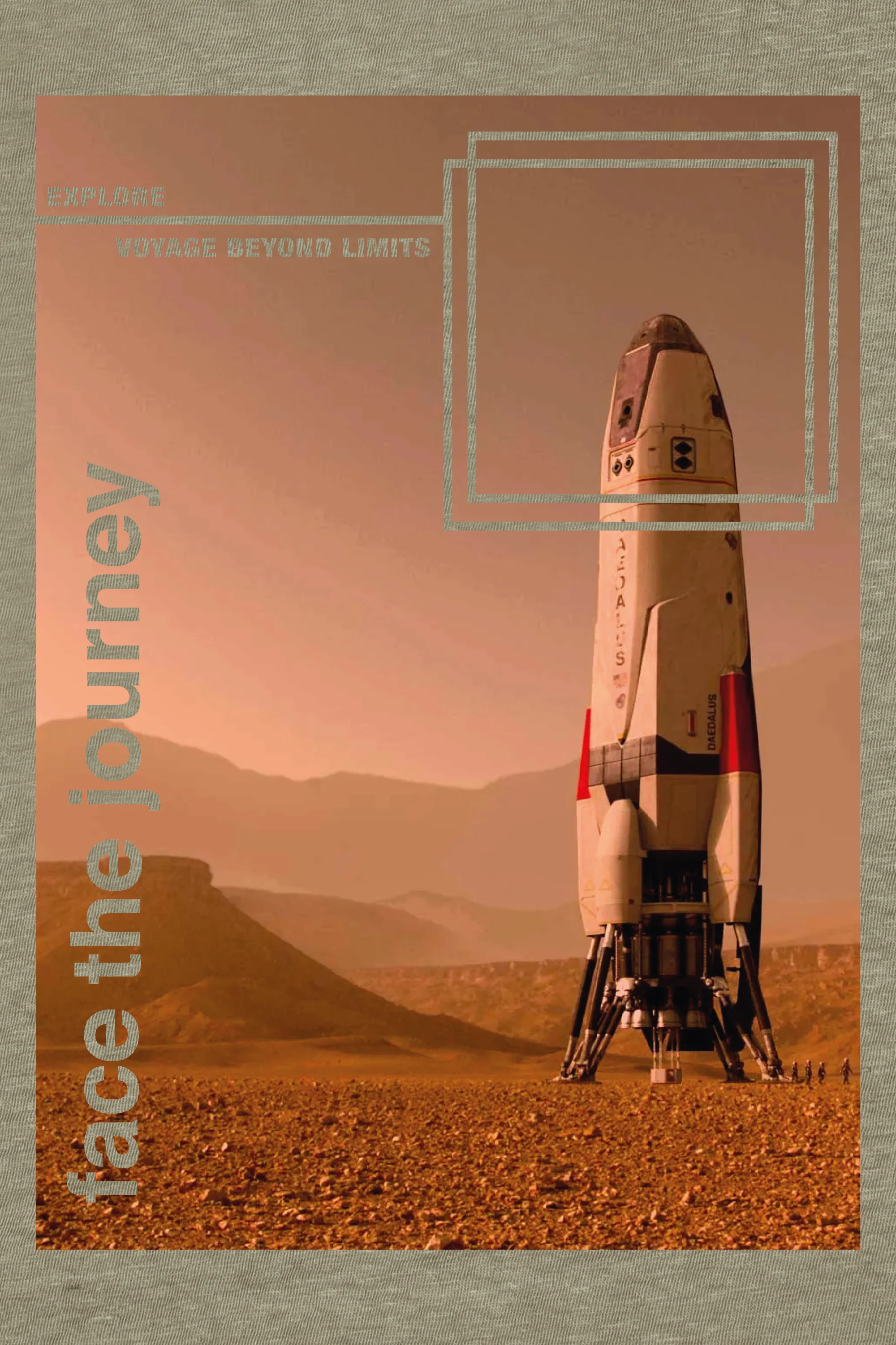 T-shirt con stampa Face the Journey Rocket - Image 18