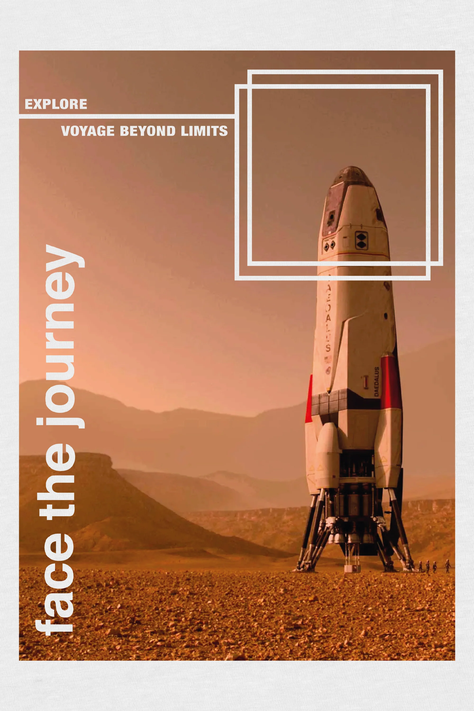 T-shirt con stampa Face the Journey Rocket - Image 2