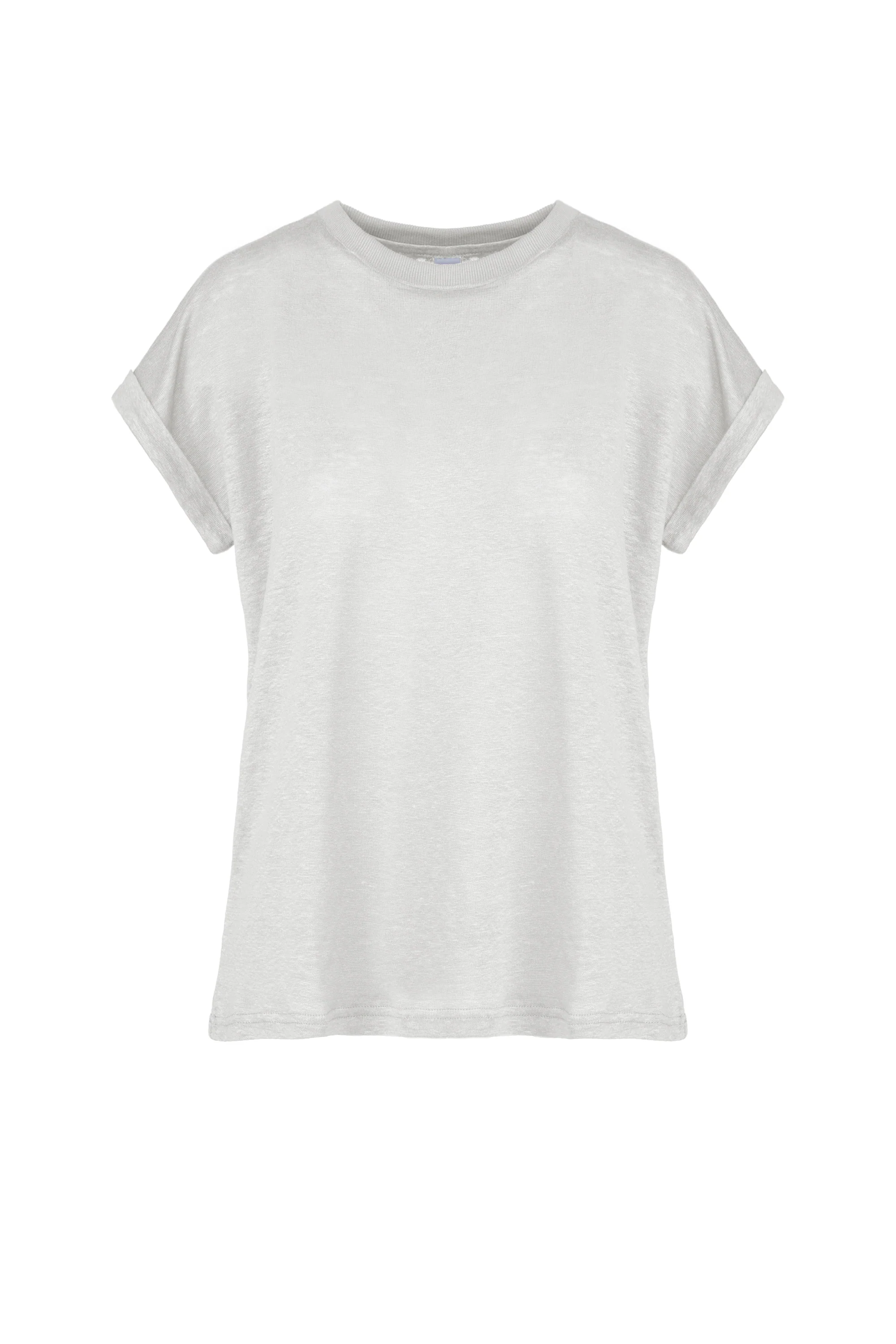 T- shirt girocollo in lino - Image 4