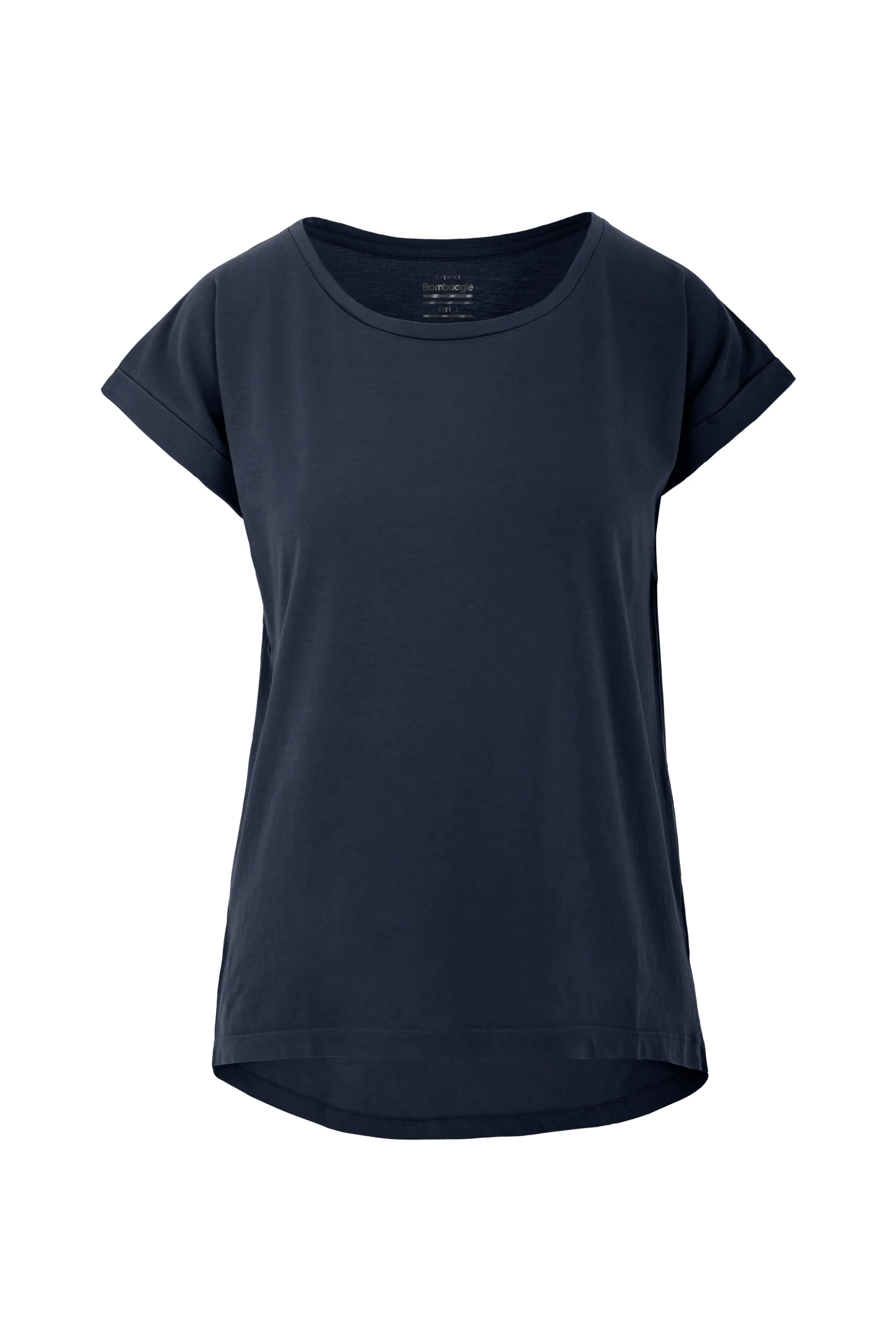 T-shirt girocollo in misto lino/cotone - Image 4