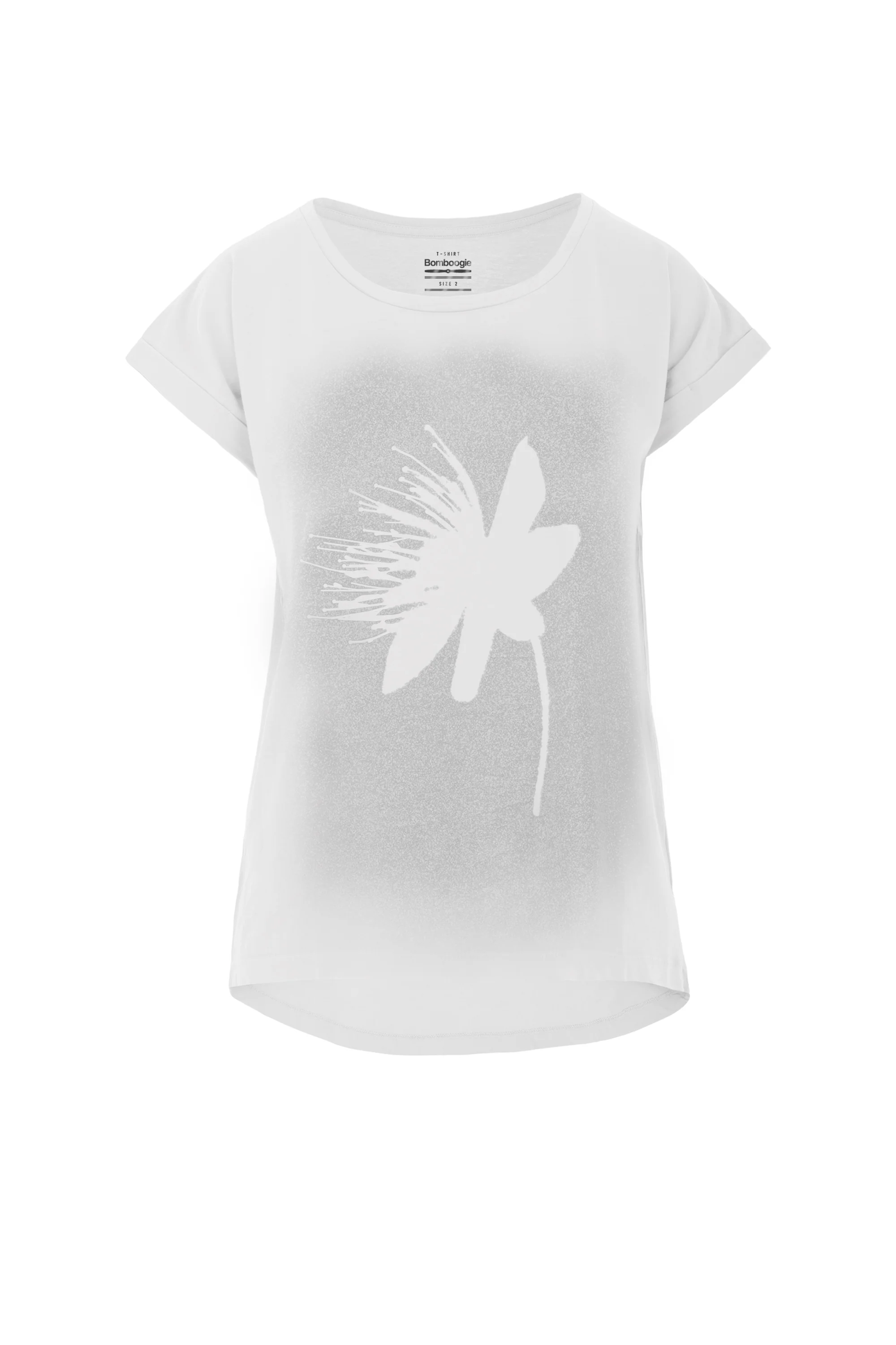 T-shirt in cotone con stampa spray - Image 2