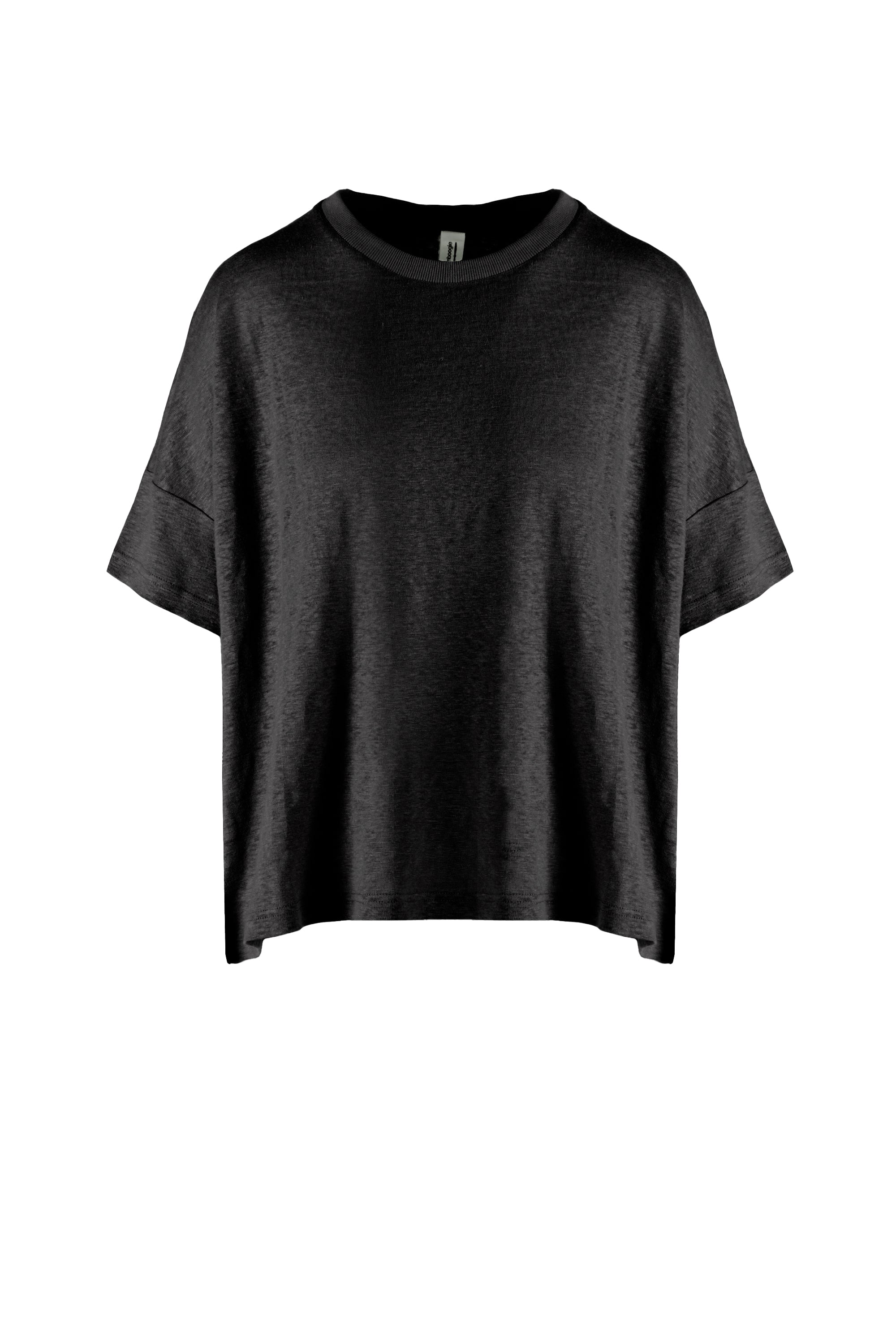 T-shirt loose fit in jersey di lino - Image 4