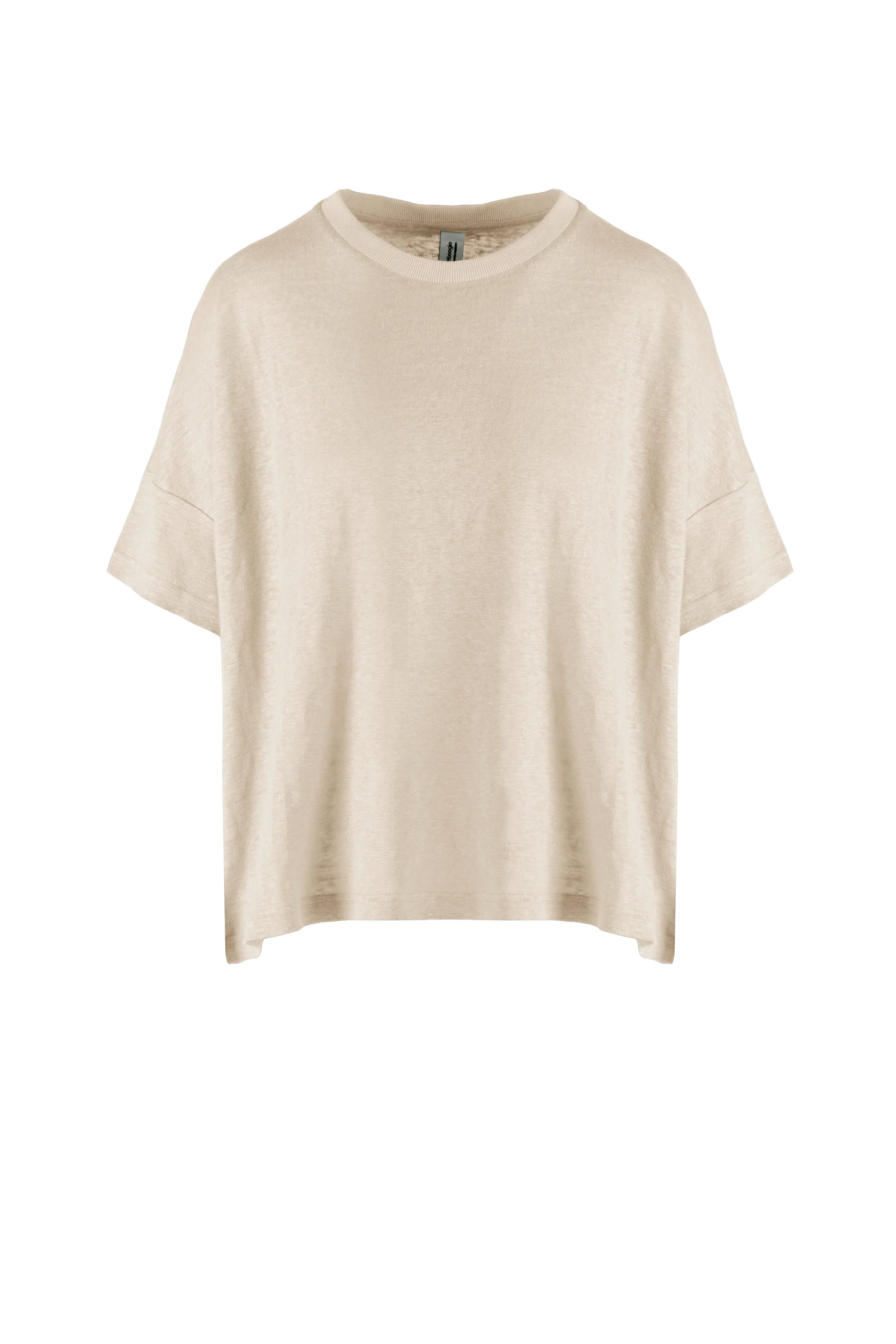 T-shirt loose fit in jersey di lino - Image 5