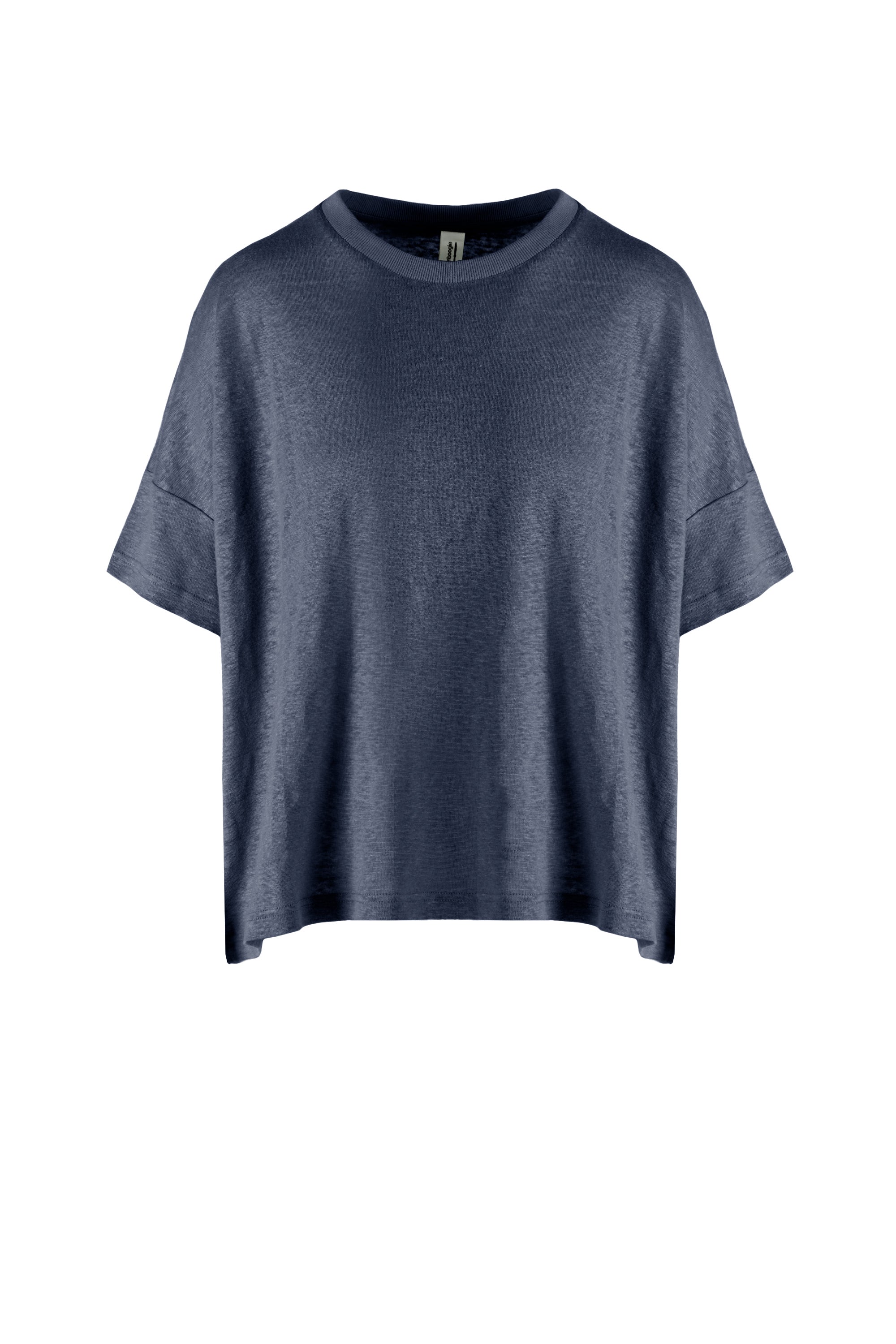 T-shirt loose fit in jersey di lino - Image 6