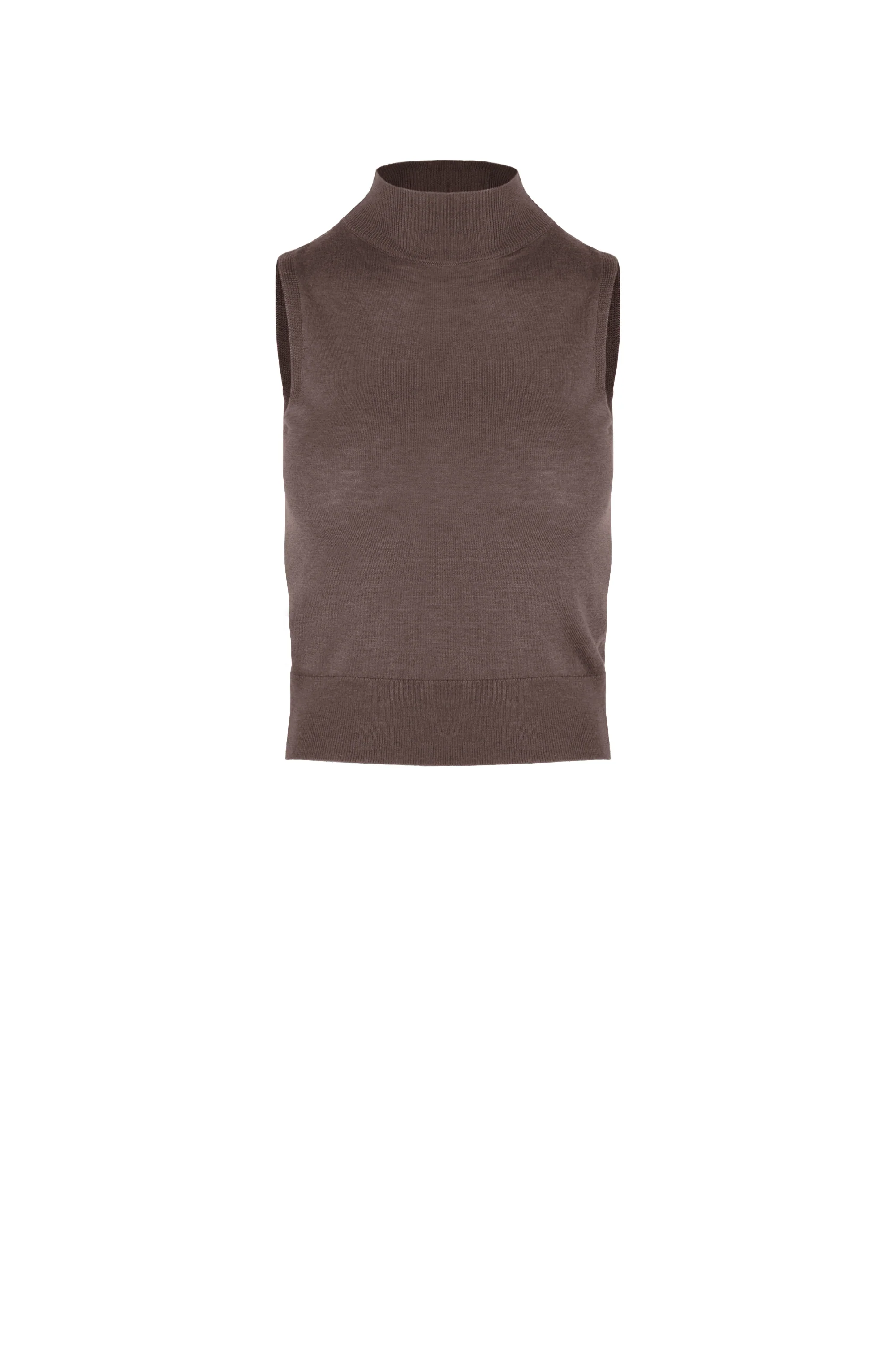 Top smanicato slim fit in misto lana merinos - Image 5