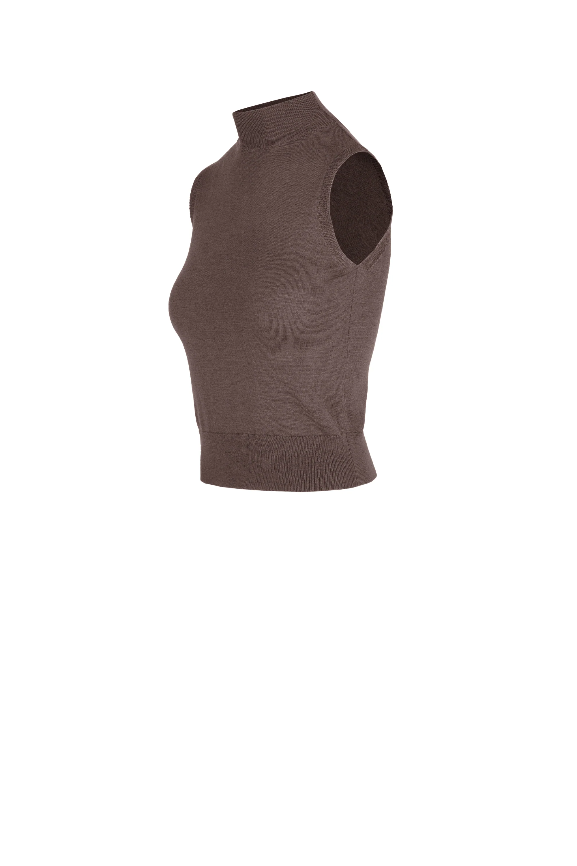 Top smanicato slim fit in misto lana merinos - Image 6