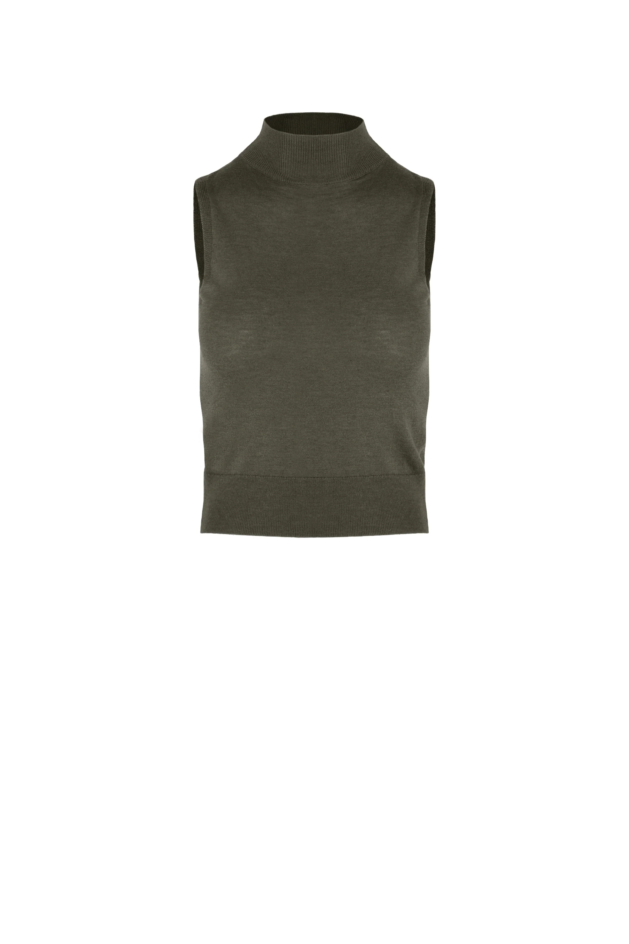 Top smanicato slim fit in misto lana merinos - Image 7