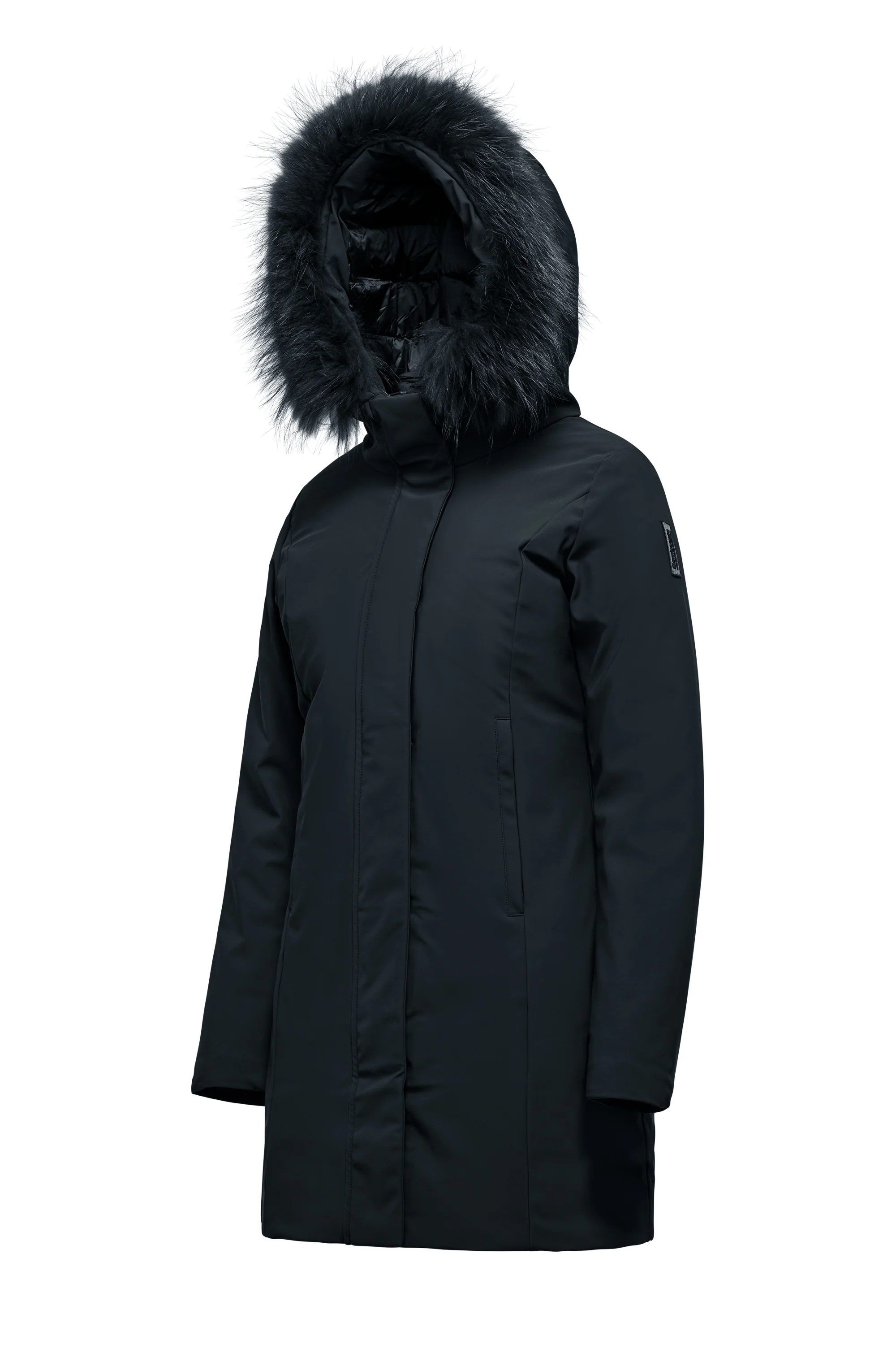 Vienna Jacket - Giacca lunga con cappuccio in pelliccia - Image 17