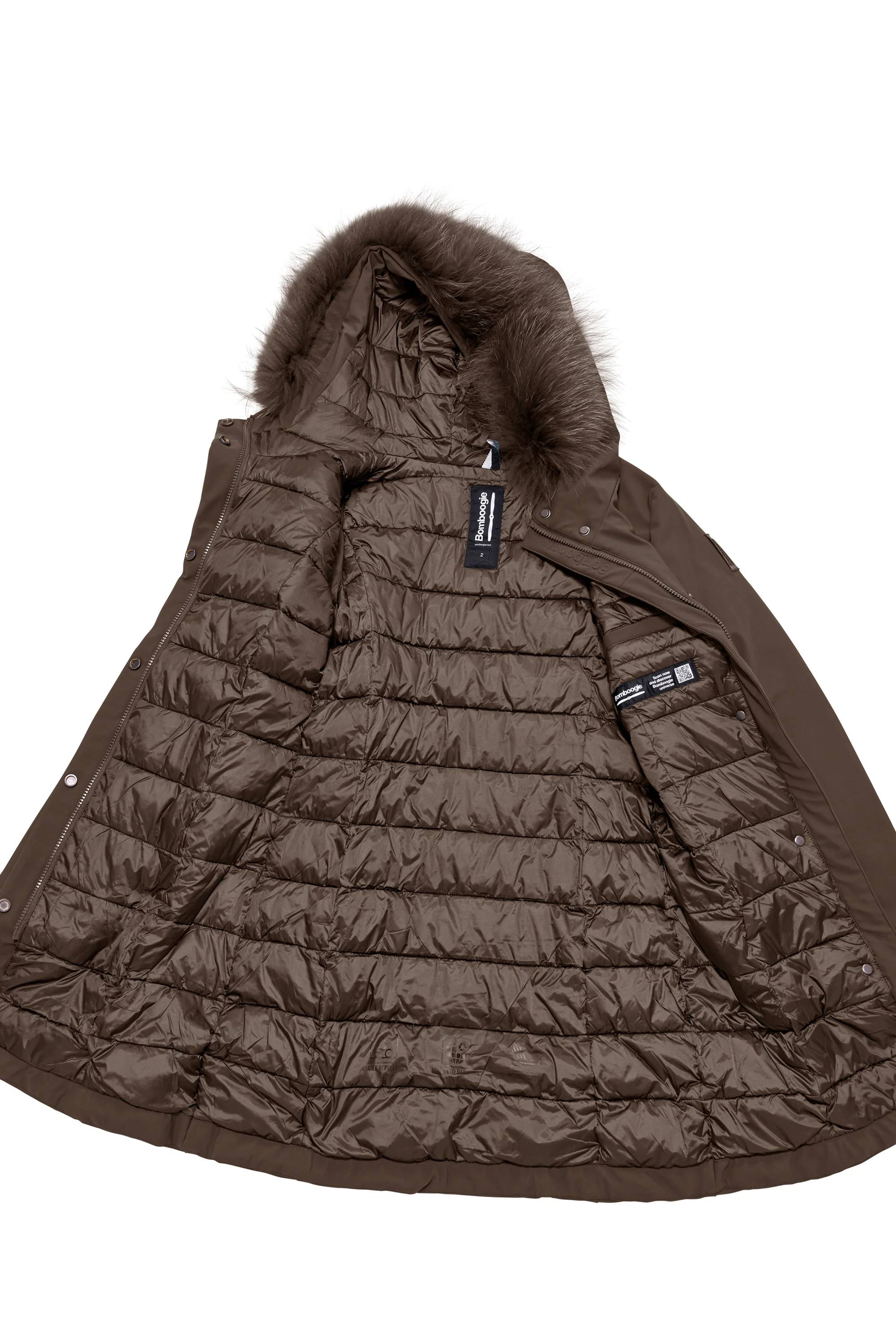 Vienna Jacket - Giacca lunga con cappuccio in pelliccia - Image 9
